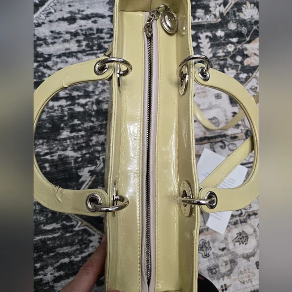 Christian Dior Lady Dior Bag Cannage Quilt Patent Large - Picture 7 of 16